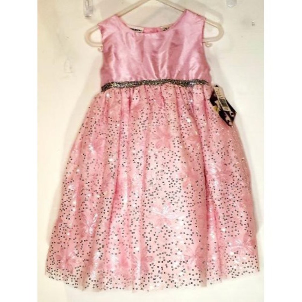 BLUEBERI BOULEVARD - New with Tags Girls Fancy Pink Sequined Easter Party Dress